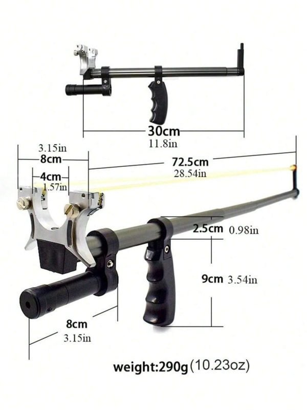 Outdoor Hunting Telescopic Slingshot With A Flat Rubber Band，For Outdoor Shooting Practice And Competition,Outdoor Hunting And Fish Shooting Slingshot