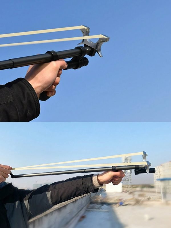 Outdoor Hunting Telescopic Slingshot With A Flat Rubber Band，For Outdoor Shooting Practice And Competition,Outdoor Hunting And Fish Shooting Slingshot - Image 10