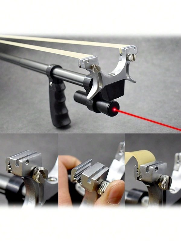 Outdoor Hunting Telescopic Slingshot With A Flat Rubber Band，For Outdoor Shooting Practice And Competition,Outdoor Hunting And Fish Shooting Slingshot - Image 4