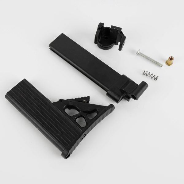 Alloy rear stock with screws.