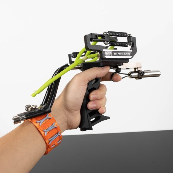 Competitive hunting slingshot can use swim bladders or steel balls. - Image 13