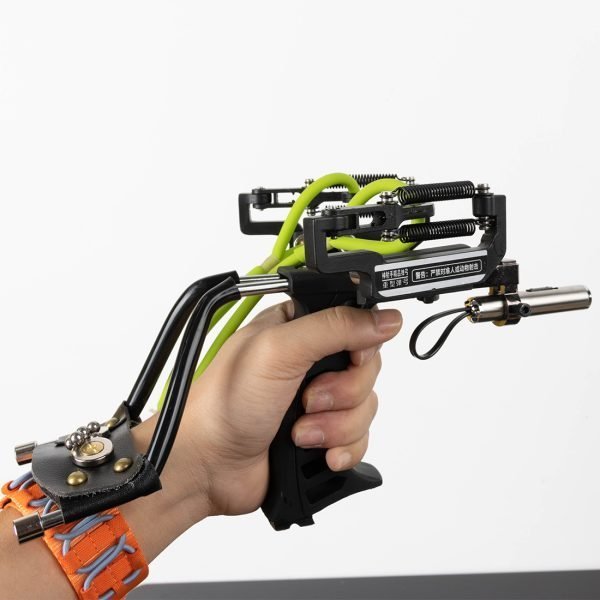 Competitive hunting slingshot can use swim bladders or steel balls. - Image 2