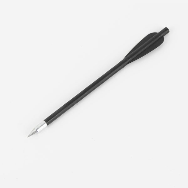 6mm two-feathered arrow (black).
