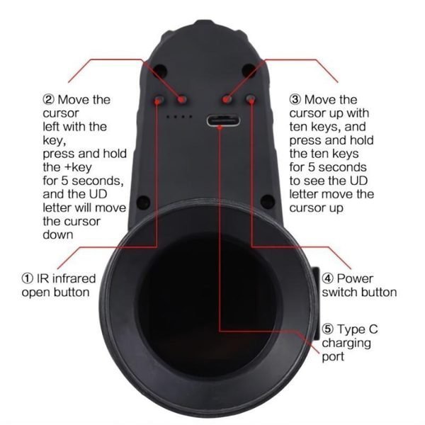 High-definition head-mounted night vision with crosshair cursor. Electronic eyepiece with infrared and laser aiming night vision device. - Image 6