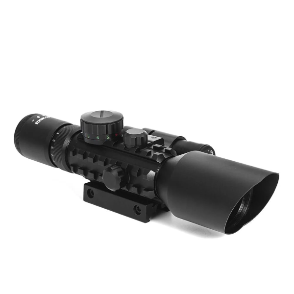 3-10X42E M9 Holographic Sight Scope Wide-field Riflescope with Red Laser and Herring Bone Strutting - Image 2